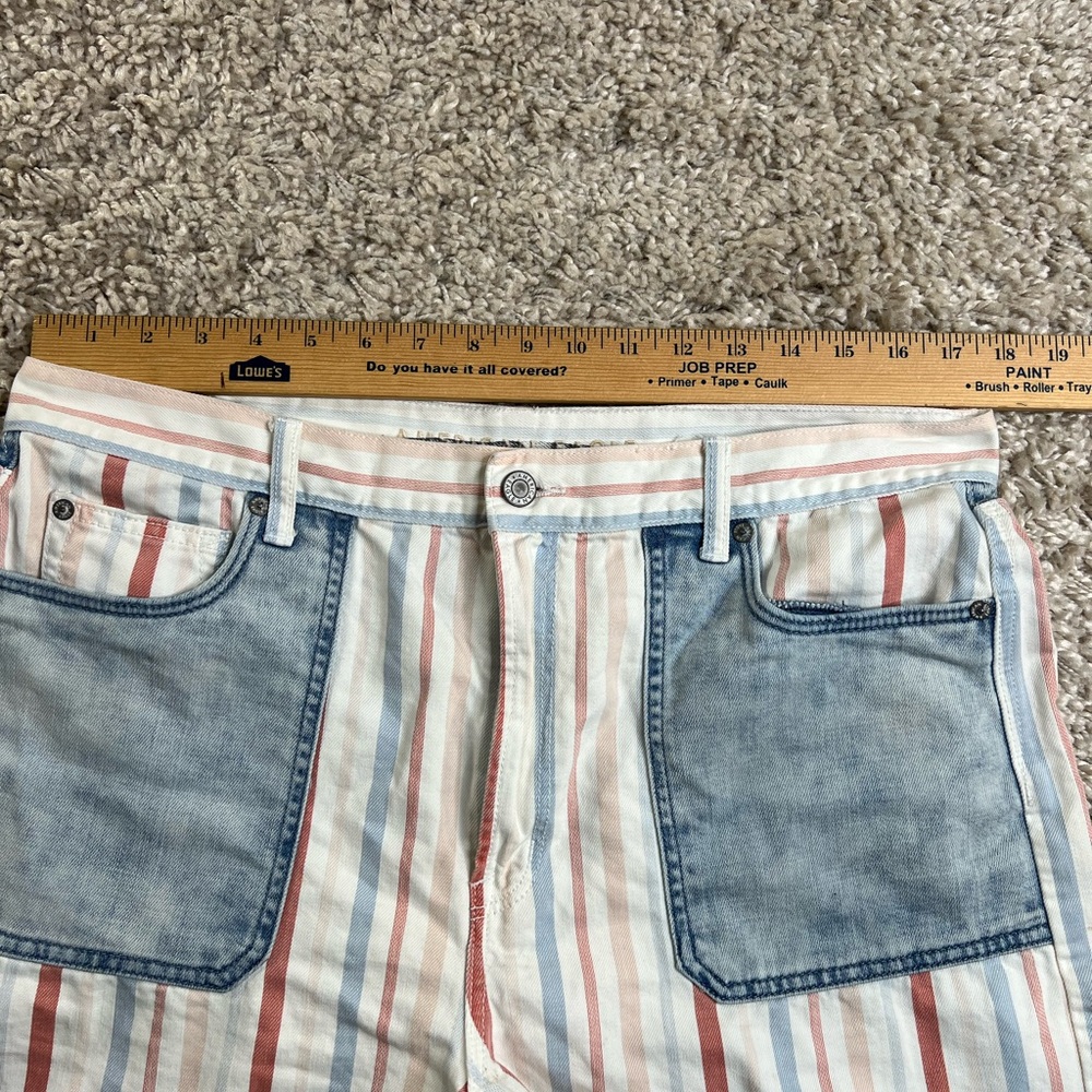 American Eagle Outfitters Multicolor Striped Jean Shorts - Picture 5 of 7